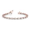 Image 3 : 4 7/8 ct tw Diamond 14K W/Y/R Gold  Bracelet 14.3gm