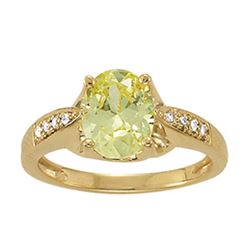 2ct Peridot 14K Yellow Gold Ring 3.16gm