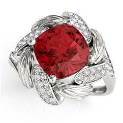 2ct Ruby 14K White Gold Ring 2.44gm