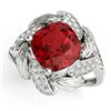 Image 1 : 2ct Ruby 14K White Gold Ring 2.44gm