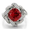 Image 2 : 2ct Ruby 14K White Gold Ring 2.44gm