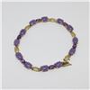 Image 1 : 14k Yellow Gold Cabochon Garnet Bracelet-4