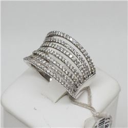 14K White gold Multi Layer Diamond ring  (11.28.2018 8-6)