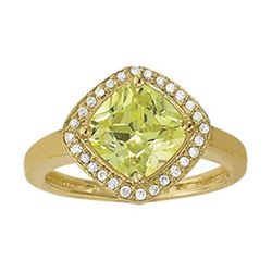 1.5ct Yellow sapphire 14K Yellow Gold Ring 3.23gm