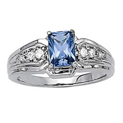 1ct Aquamarine 14K White Gold Ring 4.71gm
