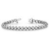 Image 1 : 3 3/4 ct tw Diamond 14K W/Y/R Gold  Bracelet 12.8gm