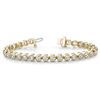 Image 2 : 3 3/4 ct tw Diamond 14K W/Y/R Gold  Bracelet 12.8gm