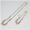 Image 4 : 18K Yellow, White Gold Necklace , Bracelet Set