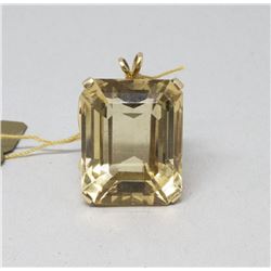 14k yellow Gold  Yellow Citrin pendant