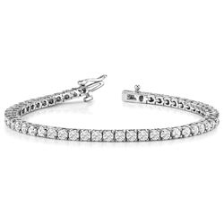 9 ct tw Diamond 14K W/Y/R Gold  Bracelet 19.3gm