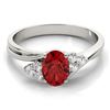 Image 2 : 1.5ct Ruby 14K White Gold Ring 3.17gm