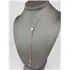 Image 2 : 14K Ross Gold adjustabale diamond Necklace