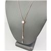 Image 3 : 14K Ross Gold adjustabale diamond Necklace