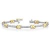 Image 2 : 1 3/8 ct tw Diamond 14K W/Y/R Gold  Bracelet 12.0gm