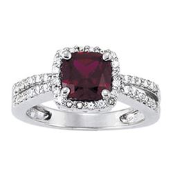 1.5ct Ruby 14K White Gold Ring 4.36gm