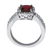 Image 2 : 1.5ct Ruby 14K White Gold Ring 4.36gm