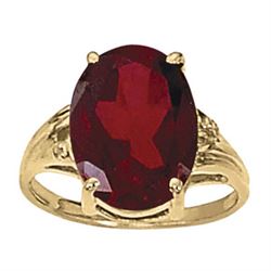 5ct Garnet 14K Yellow Gold Ring 3.37gm