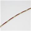 Image 1 : 14k Yellow Gold Ruby.Diamond Bracelet-2
