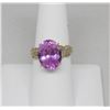 Image 1 : Pink Topaz with Diamond ring