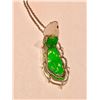 Image 3 : 82.33ct  100% Natural imperial jadeite jade Type A very rare with 1.50ct diamond and 18K gold chain
