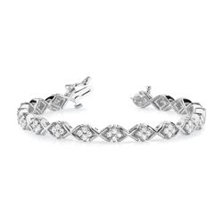 3 1/5 ct tw Diamond 14K W/Y/R Gold  Bracelet 24.3gm