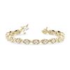 Image 2 : 3 1/5 ct tw Diamond 14K W/Y/R Gold  Bracelet 24.3gm