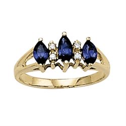 0.7ct Sapphire 14K Yellow Gold Ring 2.76gm