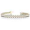 Image 2 : 4 ct tw Diamond 14K W/Y/R Gold  Bracelet 21.5gm