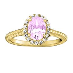 1ct Pink Sapphire 14K Yellow Gold Ring 4.80gm