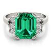 Image 2 : 2ct Emerald 14K White Gold Ring 3.50gm
