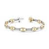 Image 2 : 1 ct tw Diamond 14K W/Y/R Gold  Bracelet 13.8gm
