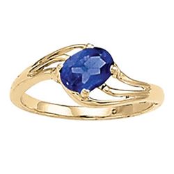 1ct Blue Sapphire 14K Yellow Gold Ring 2.25gm