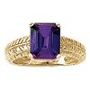 Image 1 : 3.5ct Blue Sapphire 14K Yellow Gold Ring 5.16gm
