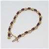 Image 2 : 14k Yellow Gold amethyst Bracelet
