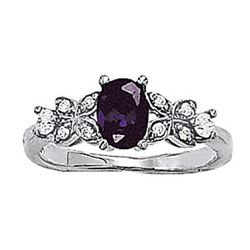 0.8ct Alexandrite 14K White Gold Ring 3.16gm