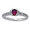 Image 1 : 0.6ct Ruby 14K White Gold Ring 3.18gm