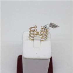 14K Yellow gold Sapphire Diamond ring  (11.28.2018 8-8)