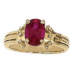3ct Ruby 14K Yellow Gold Ring 3.89gm