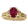 Image 2 : 3ct Ruby 14K Yellow Gold Ring 3.89gm