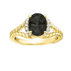1.5ct Blue Sapphire 14K Yellow Gold Ring 3.87gm