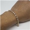 Image 4 : 14k Yellow Gold Pink Ice Stone Bracelet