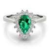 Image 2 : 0.6ct Emerald 14K White Gold Ring 2.77gm