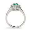 Image 3 : 0.6ct Emerald 14K White Gold Ring 2.77gm