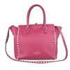 Image 1 : VALENTINO Vitello Rockstud Double Handle Tote Pink