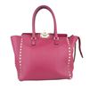 Image 4 : VALENTINO Vitello Rockstud Double Handle Tote Pink