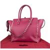 Image 8 : VALENTINO Vitello Rockstud Double Handle Tote Pink