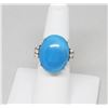 Image 1 : Turquoise Diamond 18k White Gold ring