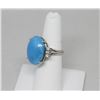 Image 2 : Turquoise Diamond 18k White Gold ring