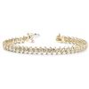 Image 2 : 1 ct tw Diamond 14K W/Y/R Gold  Bracelet 12.2gm