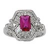 Image 1 : 1ct Ruby 14K White Gold Ring 4.13gm